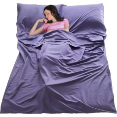 JUISEE Sleeping Bag Liner Zip Lightweight Portable Sleeping Sheet Dirtproof Compact Travel Camping Bed Sheet for Outdoor Travel Hiking Hotels Picnics
