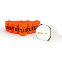 FLEXVIT Mini Set of 10 Core (Orange) - Moderate Resistance for Group Training, Core Stabilisation and Light Strength Training, Perfect for Beginners and Advanced Users