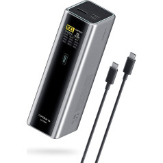 Cuktech Powerbank 20000mAh USB-C USB-A 210W - pelēks