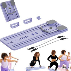 Vielseitiges Pilates Board für Zuhause – Faltbares Reformer-Set für Krafttraining, Core Workout, Flexibilität & Fitness