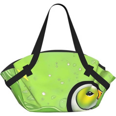 Green Duck 2-in-1-Picknickdecke, faltbar, wasserdicht, runde Matte für Strand, Park, tragbare Camping-Tragetasche mit Aufbewahrungstaschen, für Outdoor-Abenteuer