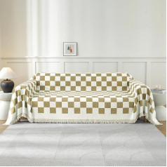 Ystyle Couch Throw, Sofa Cover 1/2/3/4 Seater, Sofa Throw Blanket, Couch Throws, Sofa Cover, Sofa Throw, Couch Blanket, Sofa Throws, Sofa Cover, Throw Sofa Blanket, 180 x 380 cm, Khaki