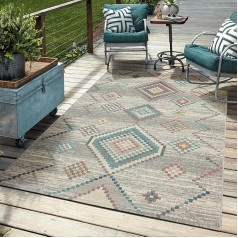 Mia's Bliss Rugs, Robust Outdoor Rug, Modern Design, Weatherproof and UV-Resistant, for Balcony, Patio and Conservatory, but also Suitable for Kitchen or Dining Room, Cream, 120 x 170 cm