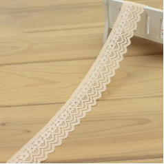 3 cm x 5 m Lace Ribbon Ribbon Lace Wavy Lace for Sewing Lace Fabric Tulle Lace Gift Ribbon Decorative Ribbon for Clothing Lingerie Scrapbooking Wedding Hair Accessories, Skin Colour