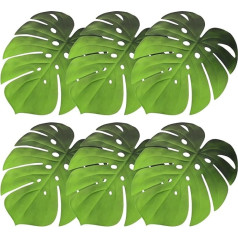 OSALADI rutschfeste Tischsets 6 Stück Monstera Blattform Hitzebeständig und Abwaschbar Isolierende Untersetzer für Partys und Esszimmer mit Geräuschreduzierung
