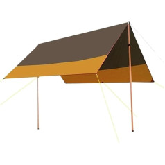 Beach Canopies, Outdoor Canopy, Simple Multi-Purpose Tent, Portable, Thickened Camping Picnic Sun Shade, Octagonal Parasol (Yellowish Brown with-01)